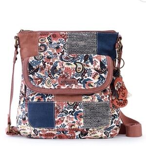 Sakroots Artist Circle Flap Cross-Body Bag (Clay Enchanted Forest)